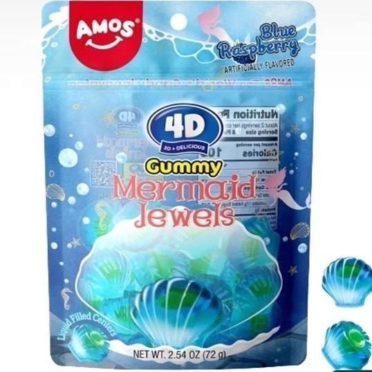 Amos 4D Gummy Mermaid Jewels 72g Single Pack