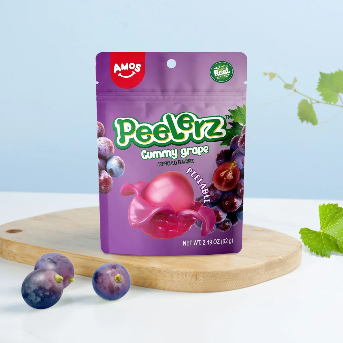 Amos Peelerz Gummy Grape Candy 65g