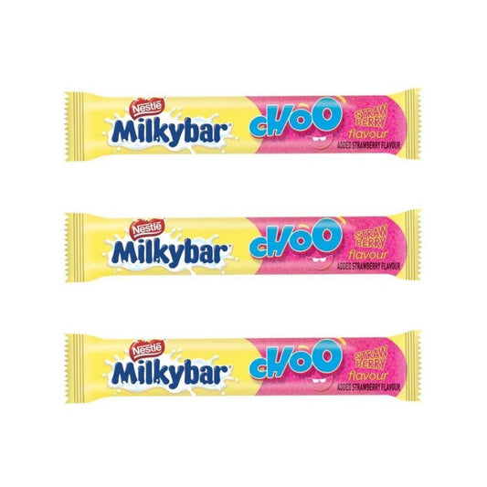3 x Milky Bar Choo Strawberry 10g Single Bars Asian