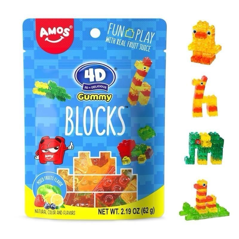 Amos Gummy Building Blocks Candies 72g Sweets