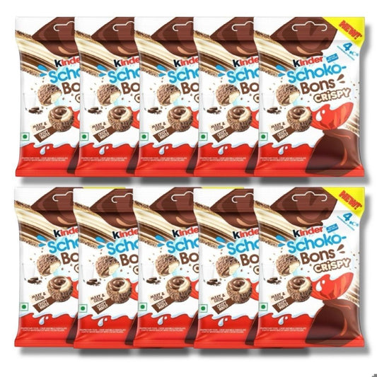 10 x Kinder Crispy Schoko Bons 22g Packs India