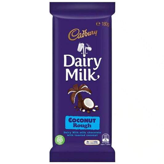 Cadbury Dairy Milk Coconut Rough 180g Australian