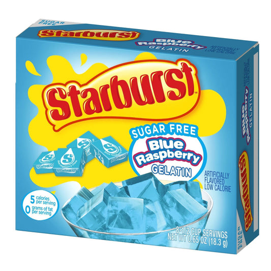 Starburst Gelatin Blue Raspberry Sugar Free 18.3g USA