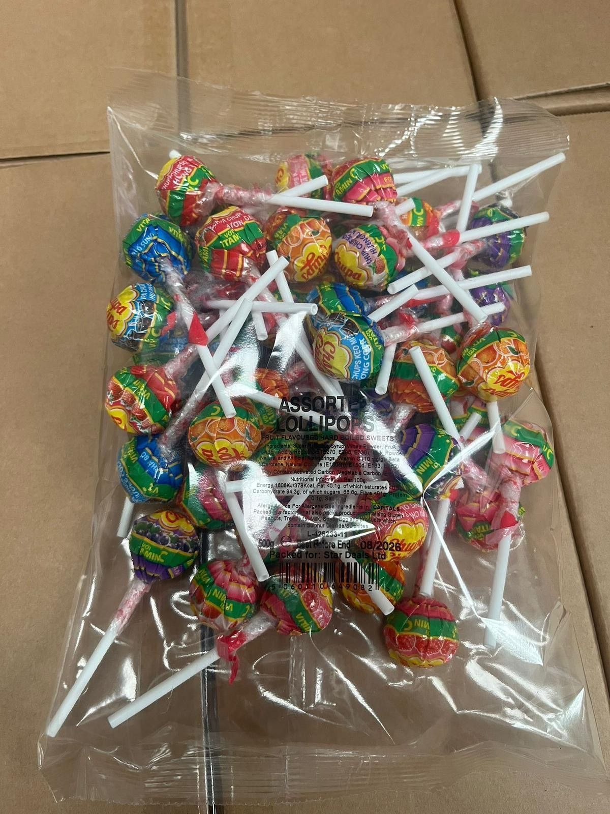 Chupa Chups Assorted Lollies 500g Bag